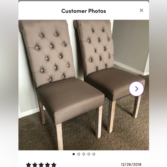 Hello, I am selling four stunning ( BRAND NEW) dinning kitchen chair sets -2020 - Picture 6 of 6